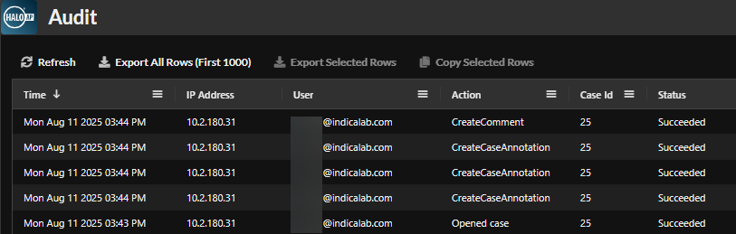 Audit trail