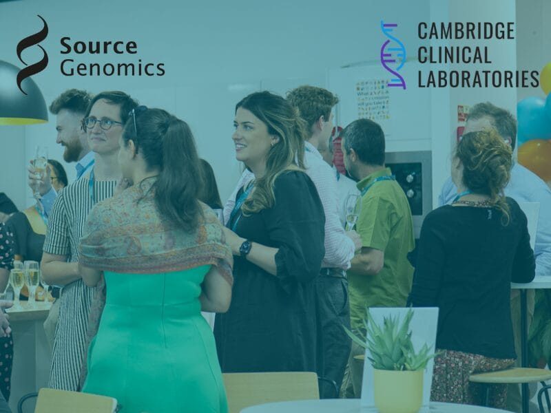 Celebrating the launch of source genomics x cambridge clinical laboratories