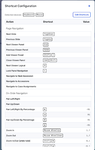 Figure 2: Shortcut Configuration Menu in AISight