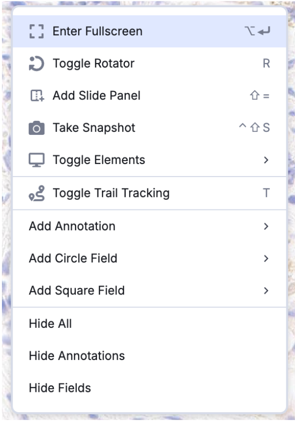 Figure 1: Functional right-click menu in the slide viewer