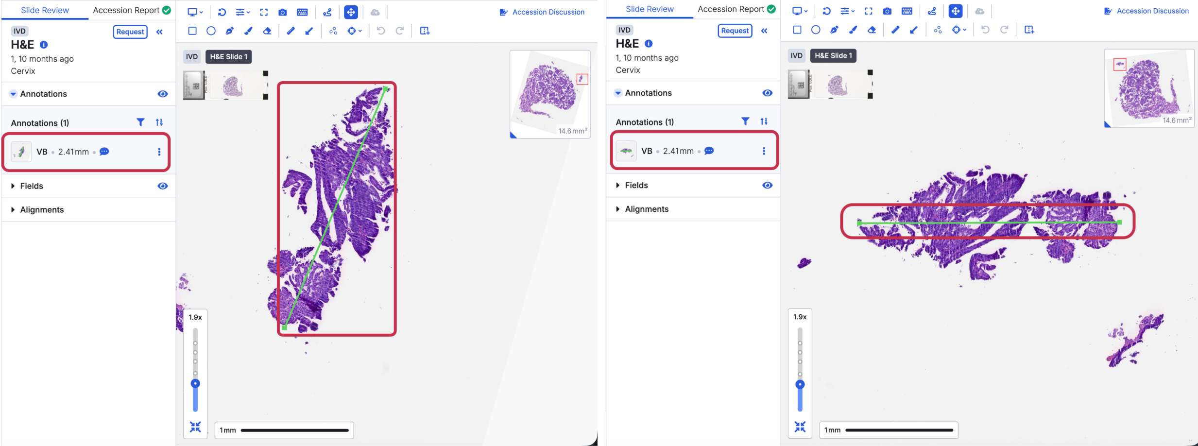 Figure 3: Data thumbnail orientation