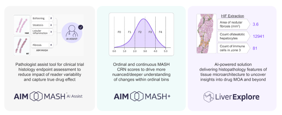 Figure 2: PathAI’s suite of AI-powered liver histology solutions.